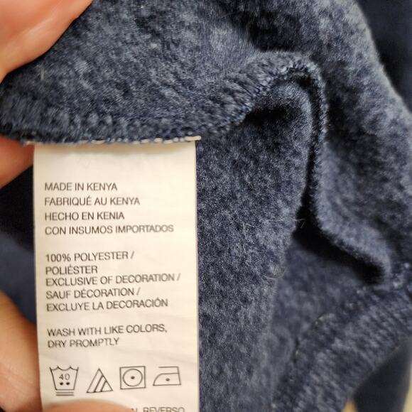 Izod 1/4 zip heather blue long sleeve fleece pullover sweatshirt Men's size XXL - Picture 6 of 7